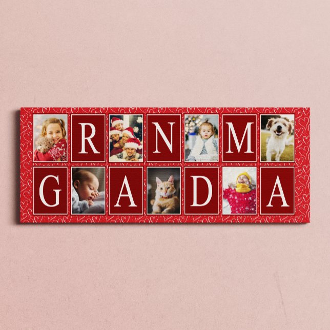 Lienzo Foto multifoto del patrón del corazón rojo foto de (Subido por el creador)