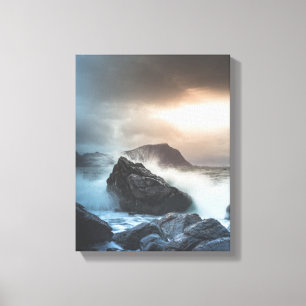 Lienzo Foto paisajista de la Costa de Noruega