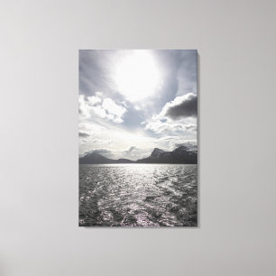 Lienzo Foto paisajista de la Costa de Noruega
