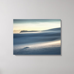Lienzo Foto paisajística de la nieve en Noruega