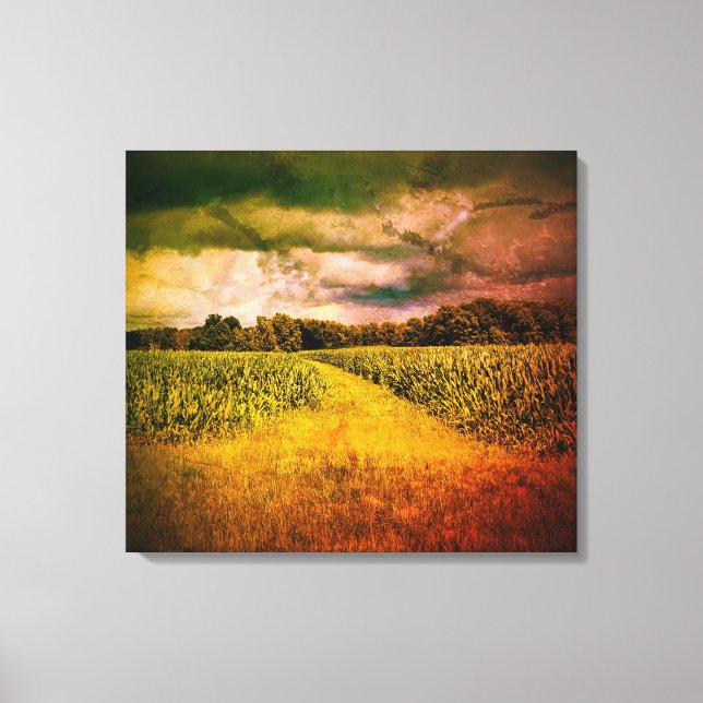 Lienzo Foto paisajística de Serene Country (Anverso)