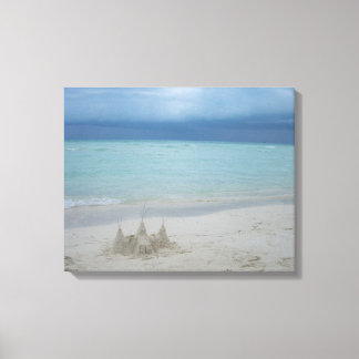 Lienzo Foto panorámica de Stormy Sandcastle Beach