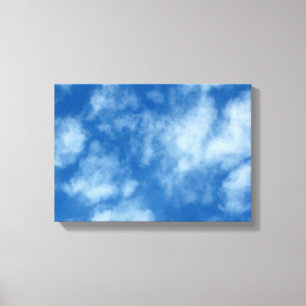 Lienzo Foto parcialmente nublada del cielo azul en tela e