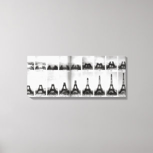 Lienzo Foto París de la construcción de la torre Eiffel