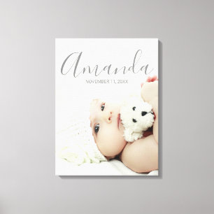 Lienzo Foto personalizada con nombre y texto personalizad