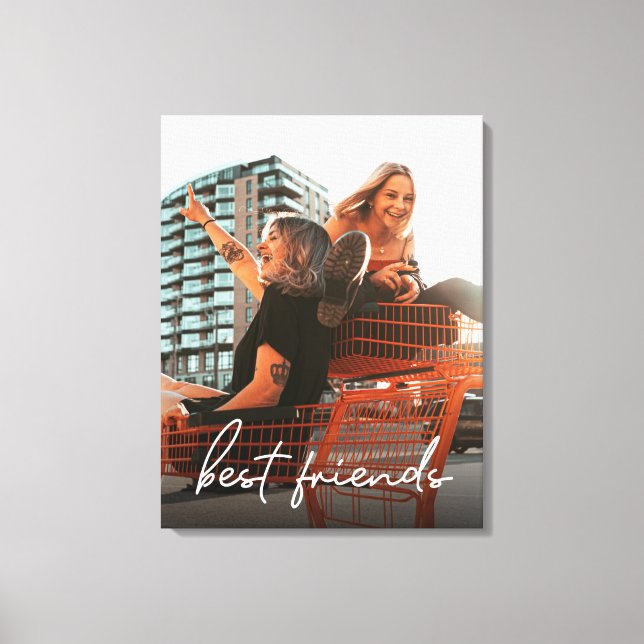 Lienzo Foto personalizada de los mejores amigos de Modern (Anverso)