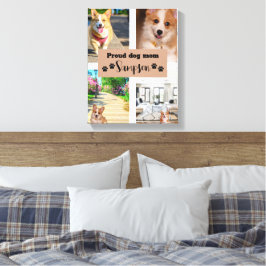 Lienzo Foto personalizada de mamá perrita linda