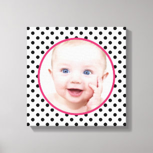 Lienzo Foto personalizada de Moda Polka Dot Baby