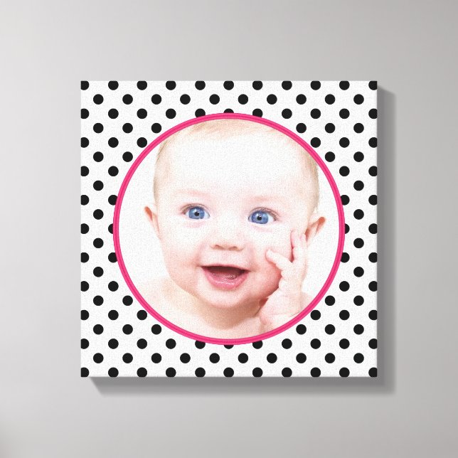 Lienzo Foto personalizada de Moda Polka Dot Baby (Anverso)