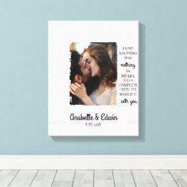 Lienzo Foto personalizada de pareja linda