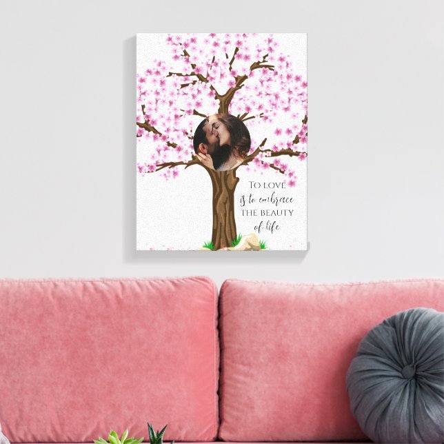 Lienzo Foto personalizada de pareja linda (Insitu (Sala de estar))