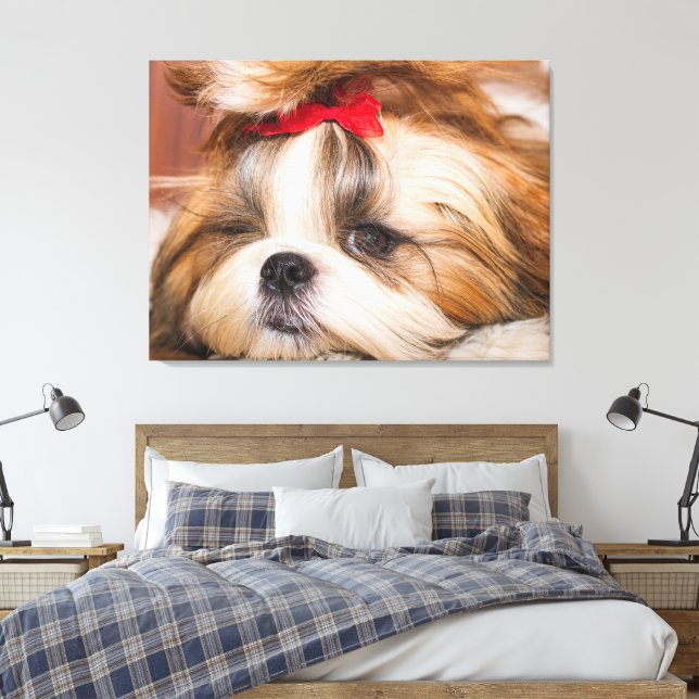 Lienzo Foto personalizada de tu perro cachorro (Insitu(Dormitorio))