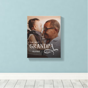 Lienzo Foto Personalizada del Mejor Abuelo Moderno