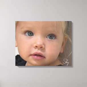 Lienzo Foto personalizada del niño con nombre personaliza