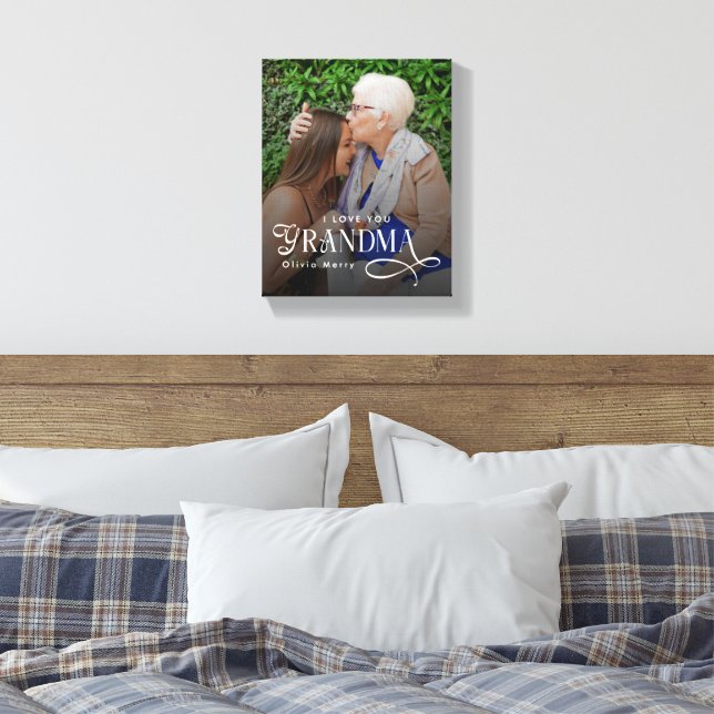 Lienzo Foto Personalizada Moderna Te Quiero Abuela (Insitu(Dormitorio))