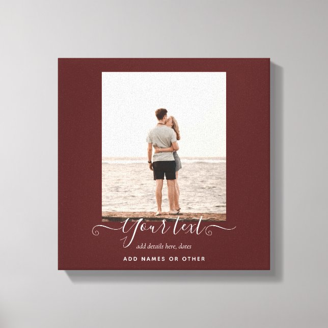 Lienzo FOTO personalizada Regalos Temas de Borgoña (Anverso)