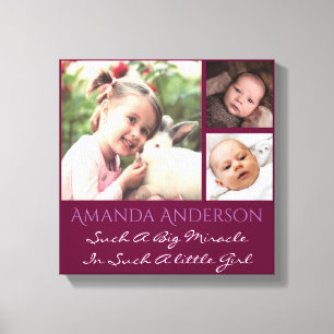 Lienzo Foto personalizada y cita personalizado
