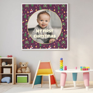 Lienzo Foto personalizado: primeros regalos de Navidad pa