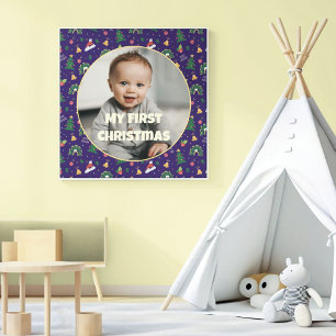 Lienzo Foto personalizado: primeros regalos de Navidad pa