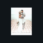 Lienzo Foto personalizado Recuerde este momento Boda<br><div class="desc">Foto personalizado Recuerde Este Momento Boda. Simplemente reemplace la foto de muestra con su propio favorito de orientación vertical y de alta resolución. El refrán romántico "Recuerden este momento" está en un guión elegante en la parte inferior. Puede cambiar el color de este texto si es necesario para adaptarse mejor...</div>