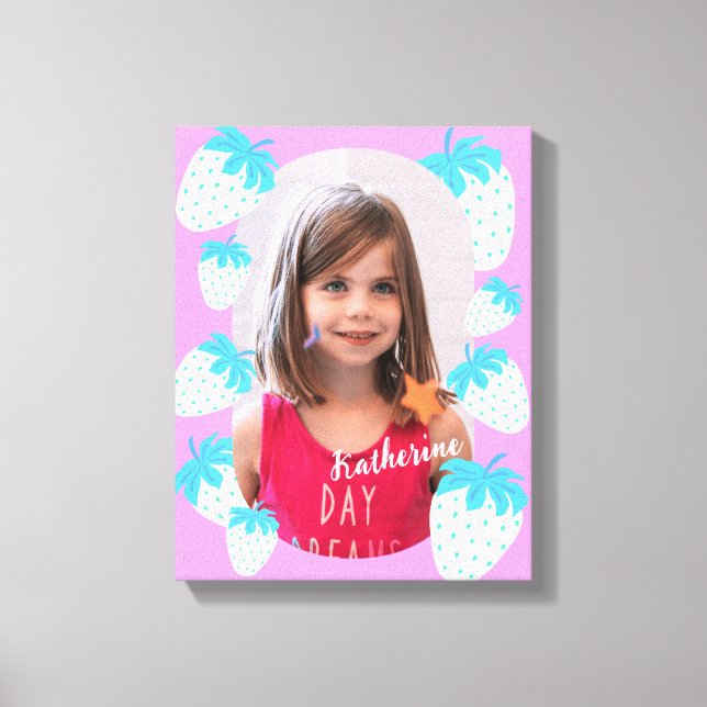 Lienzo Foto rosa de fresa (Anverso)