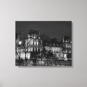 Lienzo Foto urbana, moderna de la vida nocturna parisina