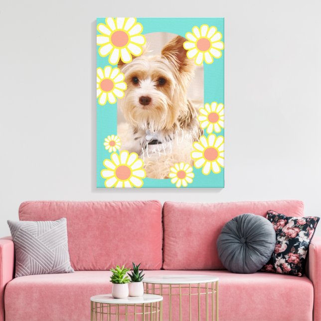 Lienzo Foto Verde azulada simple de Daisy (Insitu (Sala de estar))
