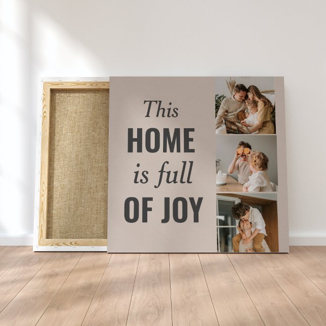 Lienzo Foto y cita familiar de pareja moderna (Subido por el creador)