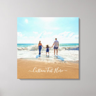 Lienzo Foto y texto personalizado - Único su propio diseñ