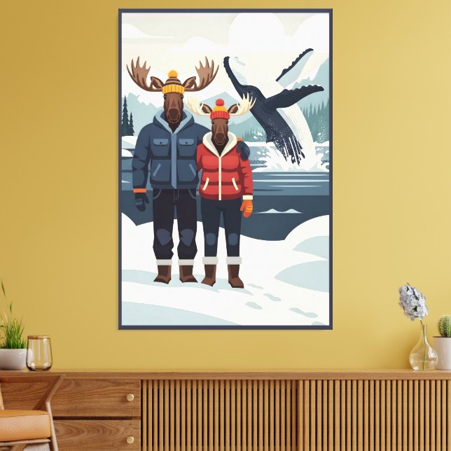 Lienzo fotobomb de observación de ballenas de Alaska (Insitu (Sala de estar))
