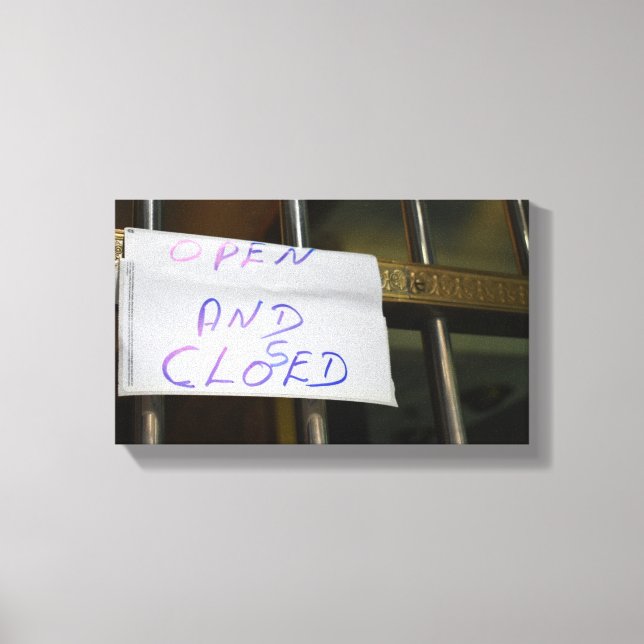 Lienzo Fotografía abierta y cerrada en la ciudad de Nueva (Anverso)