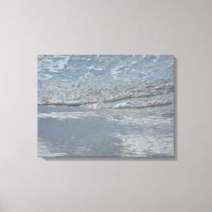 Lienzo Fotografía abstracta de agua lamiendo la playa