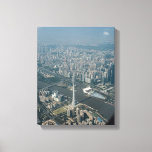 Lienzo fotografía aérea de edificios de ciudades x