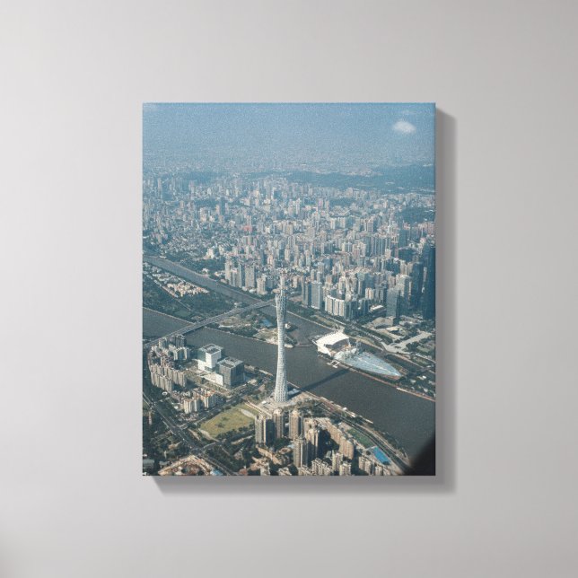 Lienzo fotografía aérea de edificios de ciudades x (Anverso)