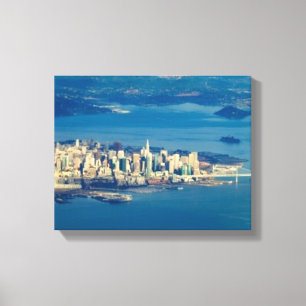 Lienzo Fotografía aérea de la bahía de San Francisco