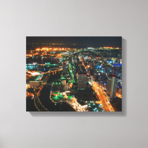 Lienzo fotografía aérea de los edificios de la ciudad por
