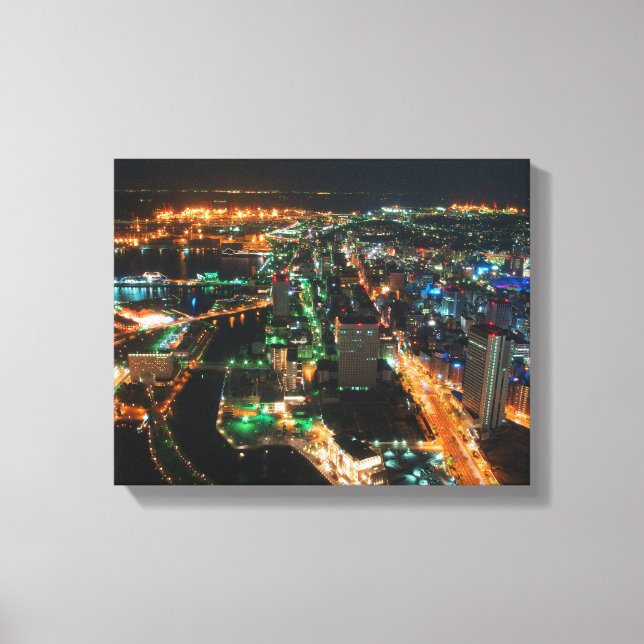 Lienzo fotografía aérea de los edificios de la ciudad por (Anverso)