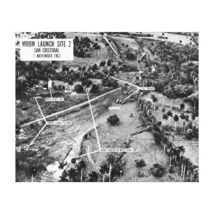 Lienzo Fotografía aérea de misiles en Cuba en 1962
