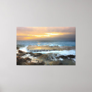 Lienzo Fotografía aérea de Rocky Shore