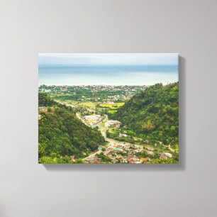 Lienzo fotografía aérea del bosque