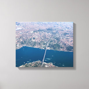 Lienzo fotografía aérea del paisaje urbano