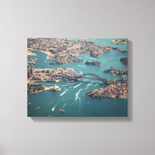 Lienzo Fotografía aérea del puente