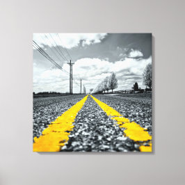 Lienzo Fotografía creativa de la carretera de asfalto ama