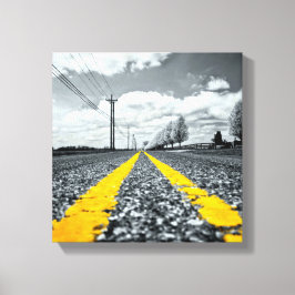 Lienzo Fotografía creativa de la carretera de asfalto ama