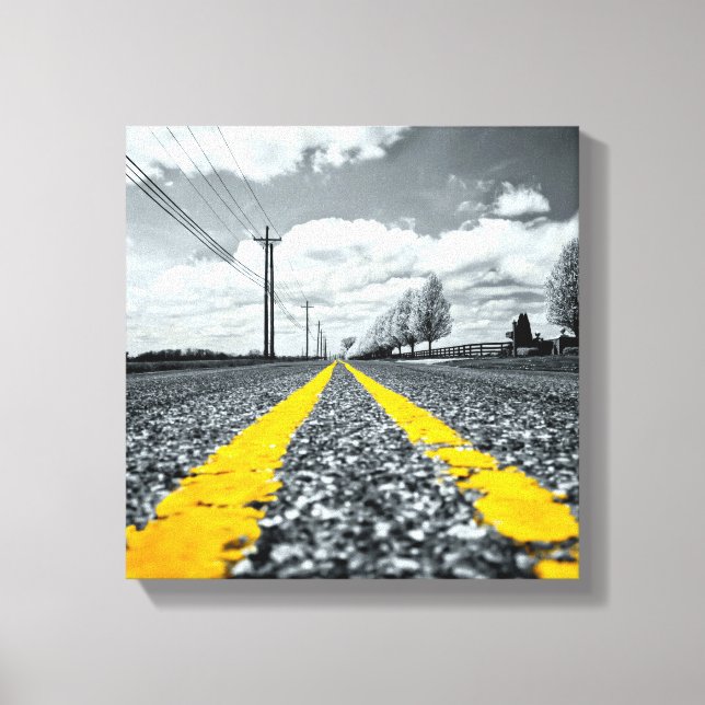 Lienzo Fotografía creativa de la carretera de asfalto ama (Anverso)