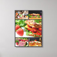 Fotografía de alimentos sándwich sano collage fres