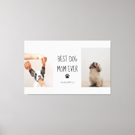 Lienzo Fotografía de Collage moderna mejor perro de mamá