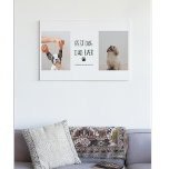 Lienzo Fotografía de Collage moderna mejor perro de papá<br><div class="desc">"¡Presentamos al 'mejor perro de papá'! Esta moderna foto de collage capta el reconfortante vínculo entre un padre amoroso y su compañero de peluche. Desde largos paseos por el parque hasta noches acogedoras en el sofá, este dinámico dúo es inseparable. En las buenas y en las malas, se tienen las...</div>
