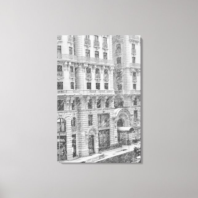 Lienzo Fotografía de invierno en el Upper West Side de NY (Anverso)
