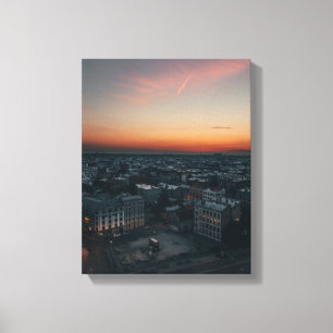 Lienzo fotografía de los ojos de las aves del edificio de